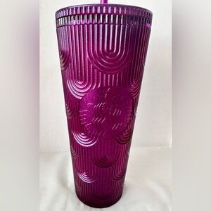 Starbucks Brand New 2024 Purple Pearl Shell Mermaid Siren Scale Tumbler 24oz